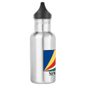 Fahne der Seychellen Edelstahlflasche (Links)