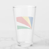 Fahne der Seychellen Glas (Rückseite)