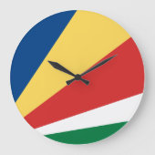 Fahne der Seychellen Große Wanduhr (Vorderseite)