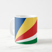 Fahne der Seychellen Kaffeetasse (Vorderseite Links)