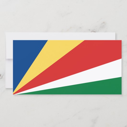 Fahne der Seychellen Karte (Vorderseite)