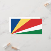 Fahne der Seychellen Karte (Vorderseite/Rückseite Beispiel)