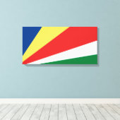 Fahne der Seychellen Leinwanddruck (Insitu (Holzboden))
