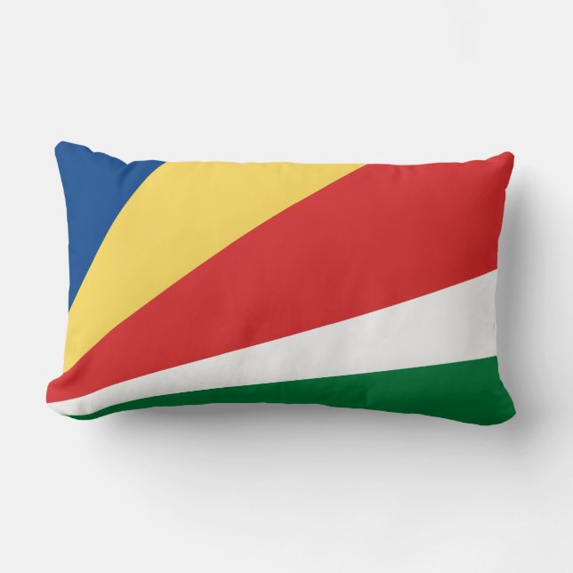 Fahne der Seychellen Lendenkissen (Vorderseite)