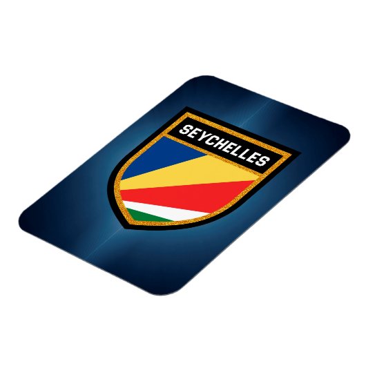Fahne der Seychellen Magnet (Linke Seite)