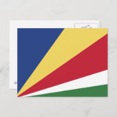 Fahne der Seychellen Postkarte (Vorne/Hinten)