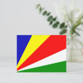 Fahne der Seychellen Postkarte (Stehend Vorderseite)