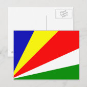 Fahne der Seychellen Postkarte (Vorne/Hinten)