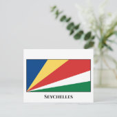 Fahne der Seychellen Postkarte (Stehend Vorderseite)