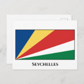 Fahne der Seychellen Postkarte (Vorne/Hinten)