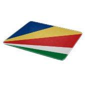 Fahne der Seychellen Schneidebrett (Ecke)