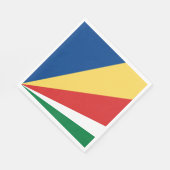 Fahne der Seychellen Serviette (Ecke)