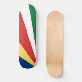 Fahne der Seychellen Skateboard (Vorderseite)