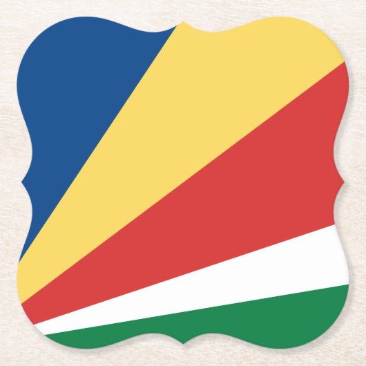 Fahne der Seychellen Untersetzer (Vorderseite)