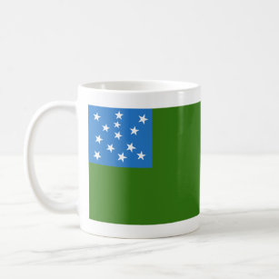Fahne der Tasse des grünen Gebirgskaffees