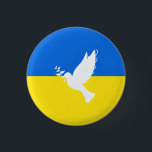 Fahne der Ukraine - Taube des Friedens - Freiheit Button<br><div class="desc">Ukraine - Frieden - ukrainische Flagge - Unterstützung der Freiheit - Solidarität - Starkes Zusammenspiel - Sieg der Freiheit ! Machen wir die Welt zu einem besseren Ort - alle zusammen! Eine bessere Welt beginnt - abhängig - braucht Ihr auch! Sie können auf mehr als 1000 Zazzle-Produkte übertragen. Ändern Sie...</div>