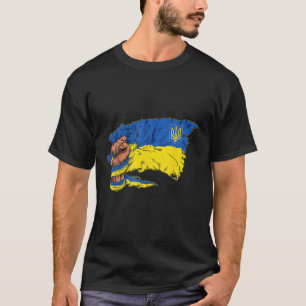 Fahne der Ukraine - Vintage ukrainische Flagge T-Shirt