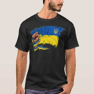 Fahne der Ukraine - Vintage ukrainische Flagge T-Shirt