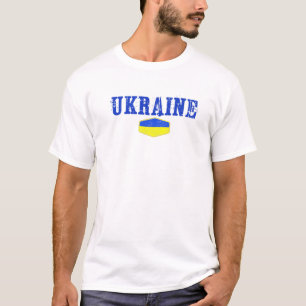 Fahne der Ukraine - Vintage ukrainische Flagge T-Shirt