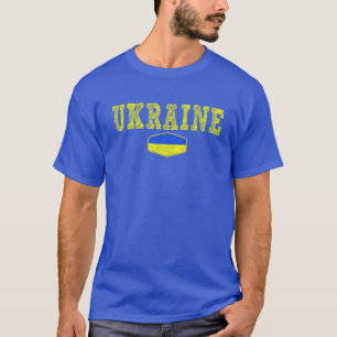 Fahne der Ukraine - Vintage ukrainische Flagge T-Shirt