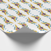 Fahne der US-Jungfrau Geschenkpapier (Ecke)