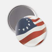 Fahne der US-Revolution Magnet (Vorderseite/Rückseite)