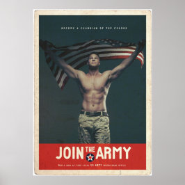 Fahne der Vintagen amerikanischen Armee Poster