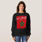 Fahne des arabischen kalligraphischen maurischen M Sweatshirt (Vorne ganz)