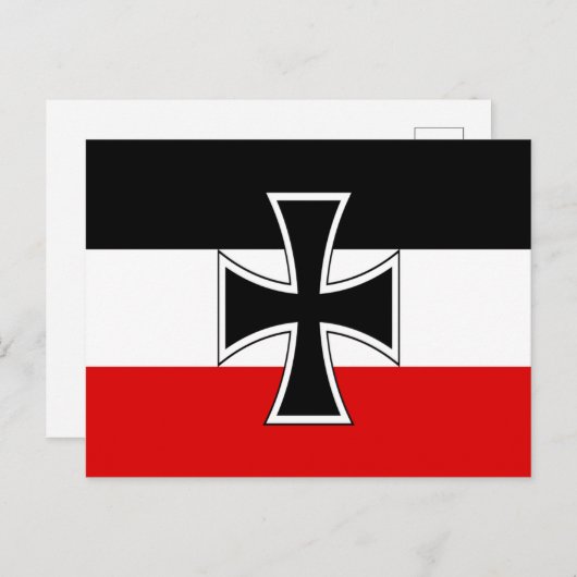Fahne des Deutschen Reiches Postkarte (Vorne/Hinten)