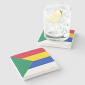 Fahne des druze-religiösen Glaubens Steinuntersetzer (Seitenansicht)