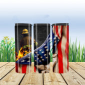 Fahne des Feuerwehrmanns Thermosbecher