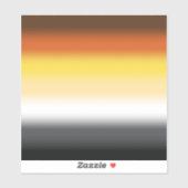 Fahne des Gay Bären - farbenfrohe Bärenflagge Aufkleber (Blatt)