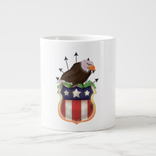 Fahne des Golden Eagle US Flagge Jumbo-Tasse