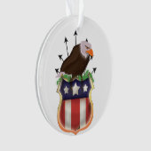 Fahne des Golden Eagle US Flagge Ornament (Vorderseite)