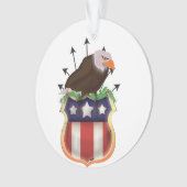 Fahne des Golden Eagle US Flagge Ornament (Vorderseite)