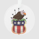 Fahne des Golden Eagle US Flagge Ornament (Vorderseite)