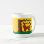 Fahne des historischen Landkreises der Berkshire-K Kaffeetasse (VorderseiteRechts)