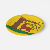 Fahne des historischen Landkreises der Berkshire P Pappteller (Schrägansicht)