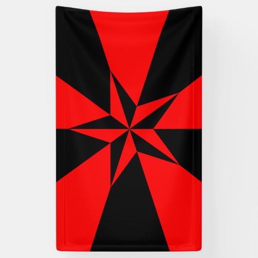 Fahne des libertären Sozialismus Banner (Vertikal)