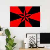 Fahne des libertären Sozialismus Poster (Heimbüro)