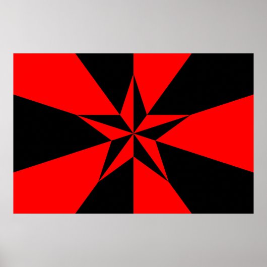 Fahne des libertären Sozialismus Poster (Vorne)