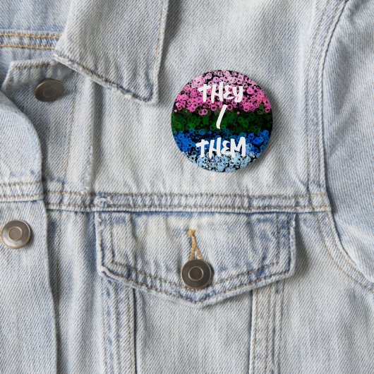 Fahne des Niedlichen floralen Allromantischen Retr Button (Beispiel)