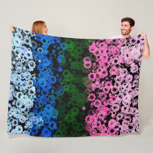 Fahne des Niedlichen floralen Allromantischen Retr Fleecedecke (Beispiel)