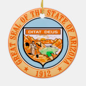 Fahne des Ornaments Arizona Keramik Ornament (Hinten)