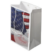 Fahne des patriotischen Herzens, militärische Aufw Mittlere Geschenktüte (Rückseite Schrägansicht)