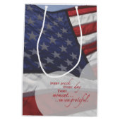 Fahne des patriotischen Herzens, militärische Aufw Mittlere Geschenktüte (Rückseite)