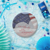 Fahne des patriotischen Herzens, militärische Aufw Pappteller (Party)