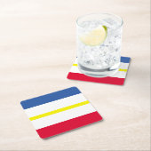 Fahne des Pommerschen Westerns Mecklenburg-Vorpomm Rechteckiger Pappuntersetzer (Vor Ort)