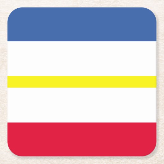 Fahne des Pommerschen Westerns Mecklenburg-Vorpomm Rechteckiger Pappuntersetzer (Vorderseite)