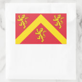 Fahne des rechteckigen Anglesey-Aufklebers Rechteckiger Aufkleber (Tasche)